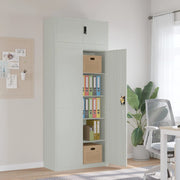 Filing cabinet 90x40x220 cm steel light grey