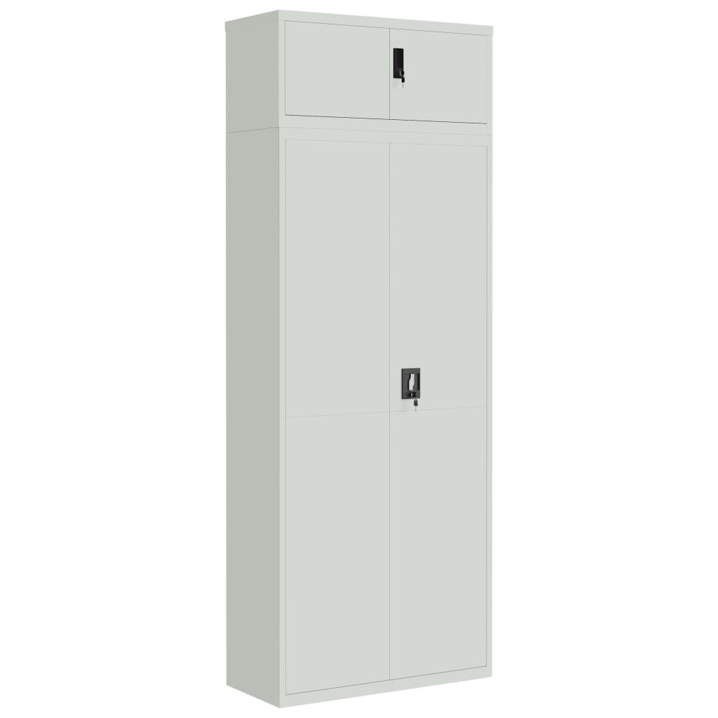 Archiefkast 90X40X240 Cm Staal Lichtgrijs