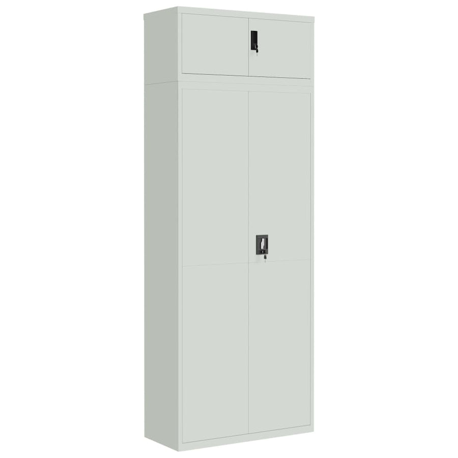 Archiefkast 90X40X240 Cm Staal Lichtgrijs