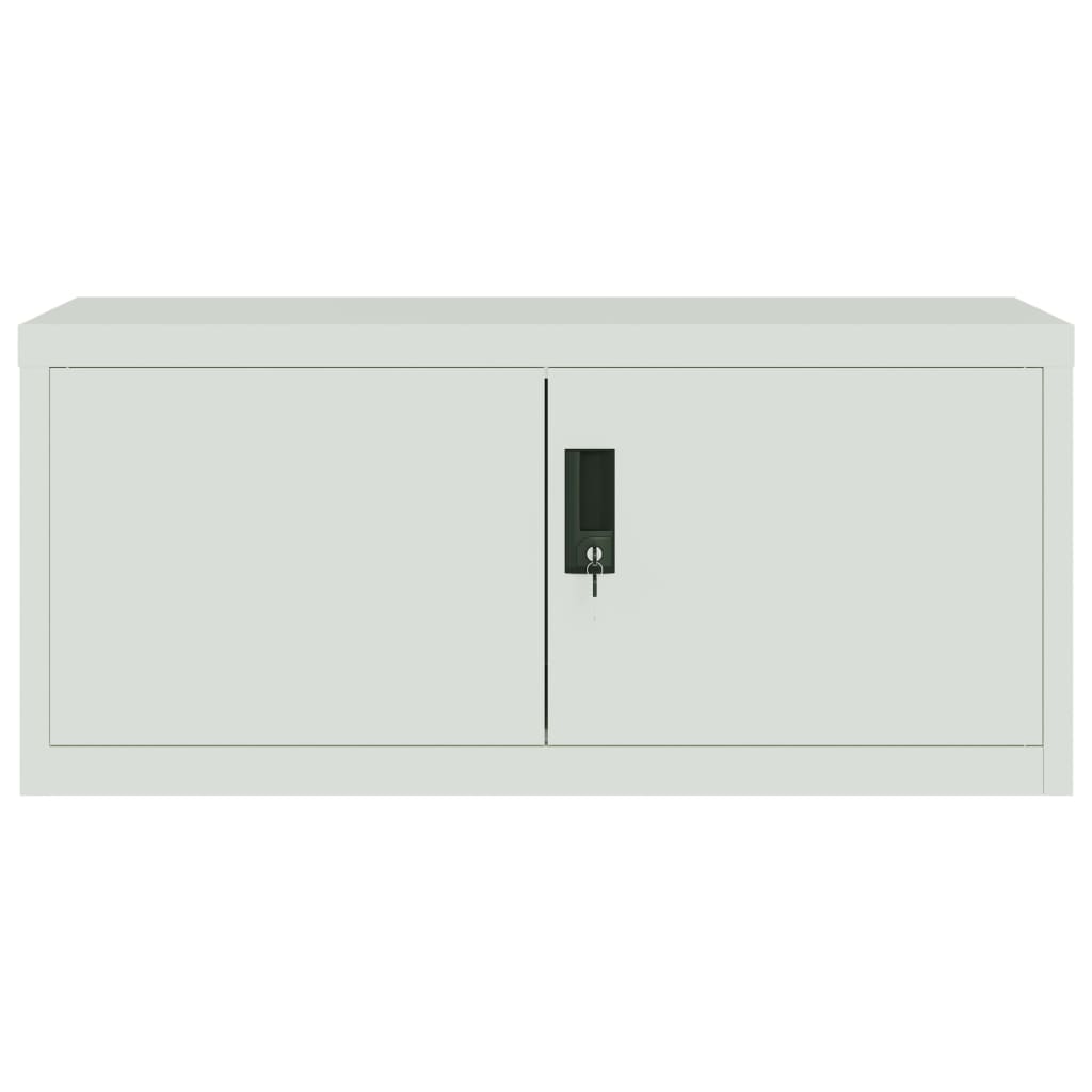 Archiefkast 90X40X240 Cm Staal Lichtgrijs