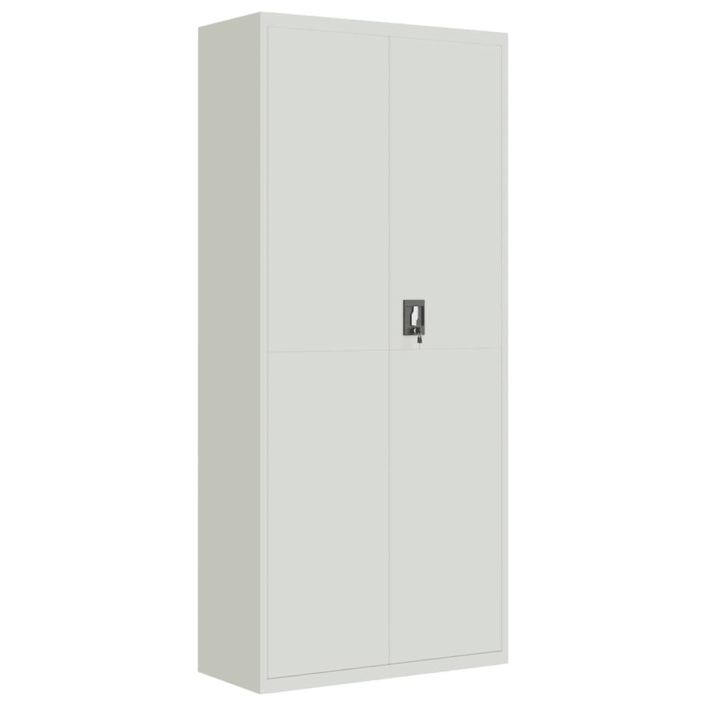 Archiefkast 90X40X240 Cm Staal Lichtgrijs