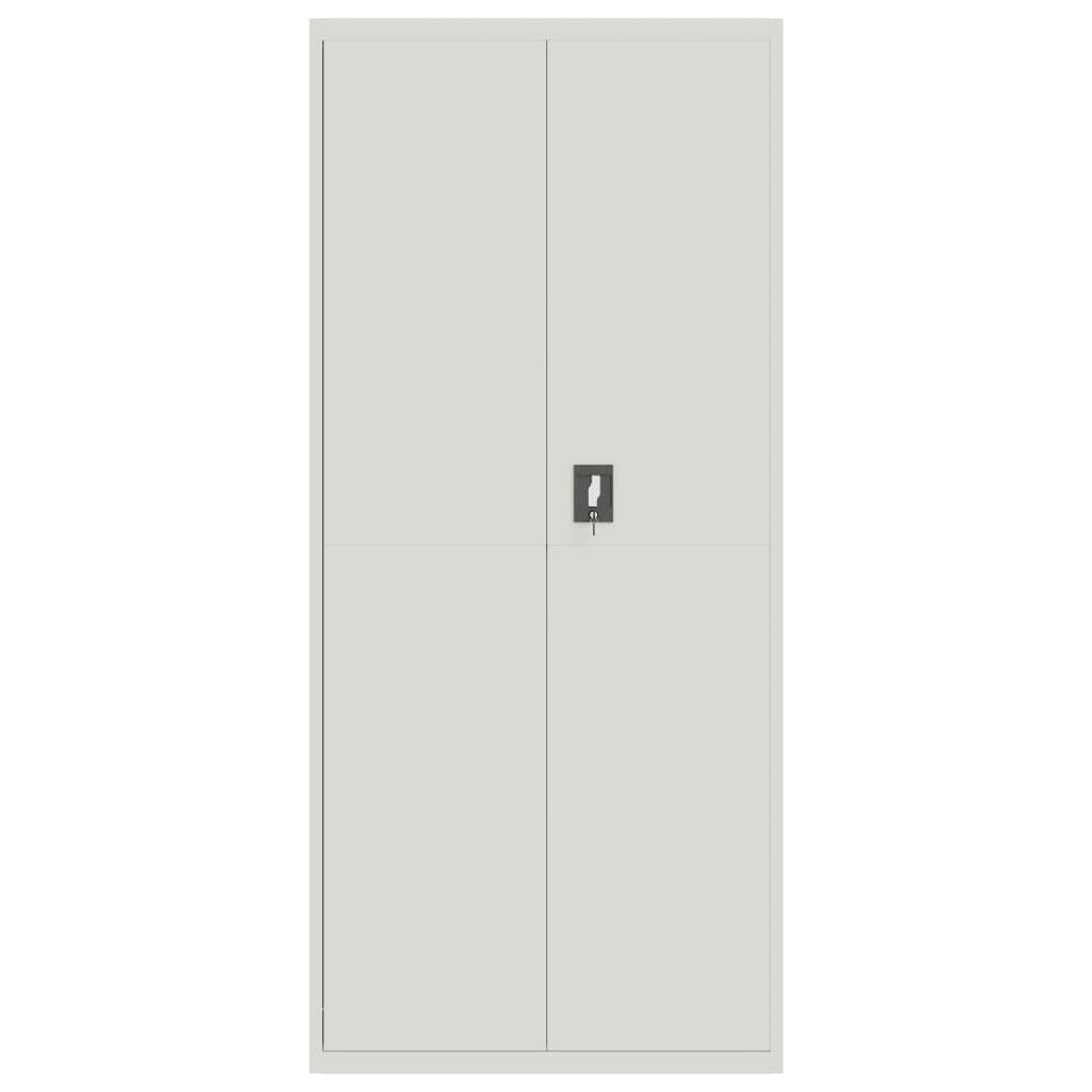 Archiefkast 90X40X240 Cm Staal Lichtgrijs
