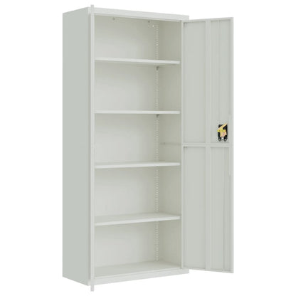Archiefkast 90X40X240 Cm Staal Lichtgrijs