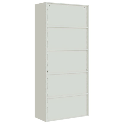 Archiefkast 90X40X240 Cm Staal Lichtgrijs