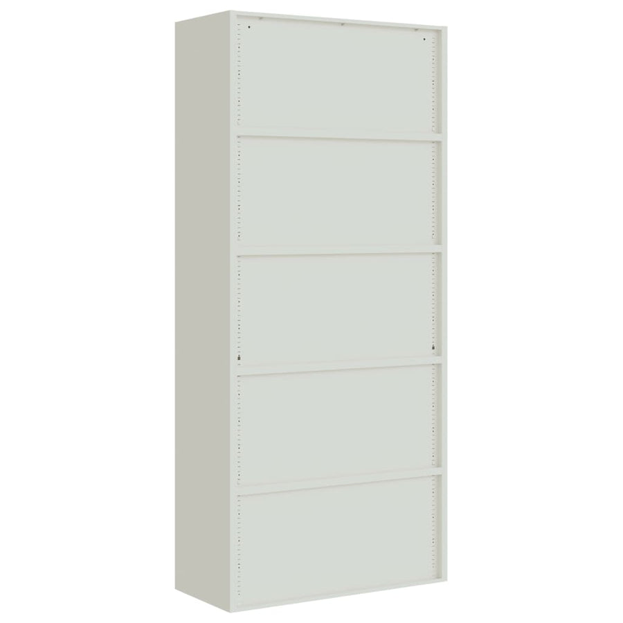Archiefkast 90X40X240 Cm Staal Lichtgrijs