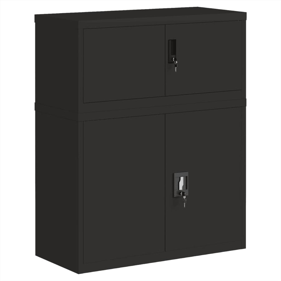 Archiefkast Staal 90 x 40 x 110 cm Zwart