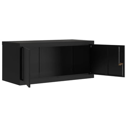 Archiefkast Staal 90 x 40 x 110 cm Zwart