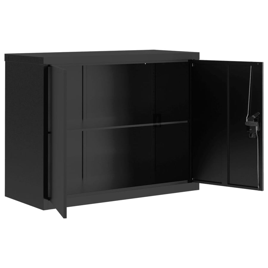 Archiefkast Staal 90 x 40 x 110 cm Zwart