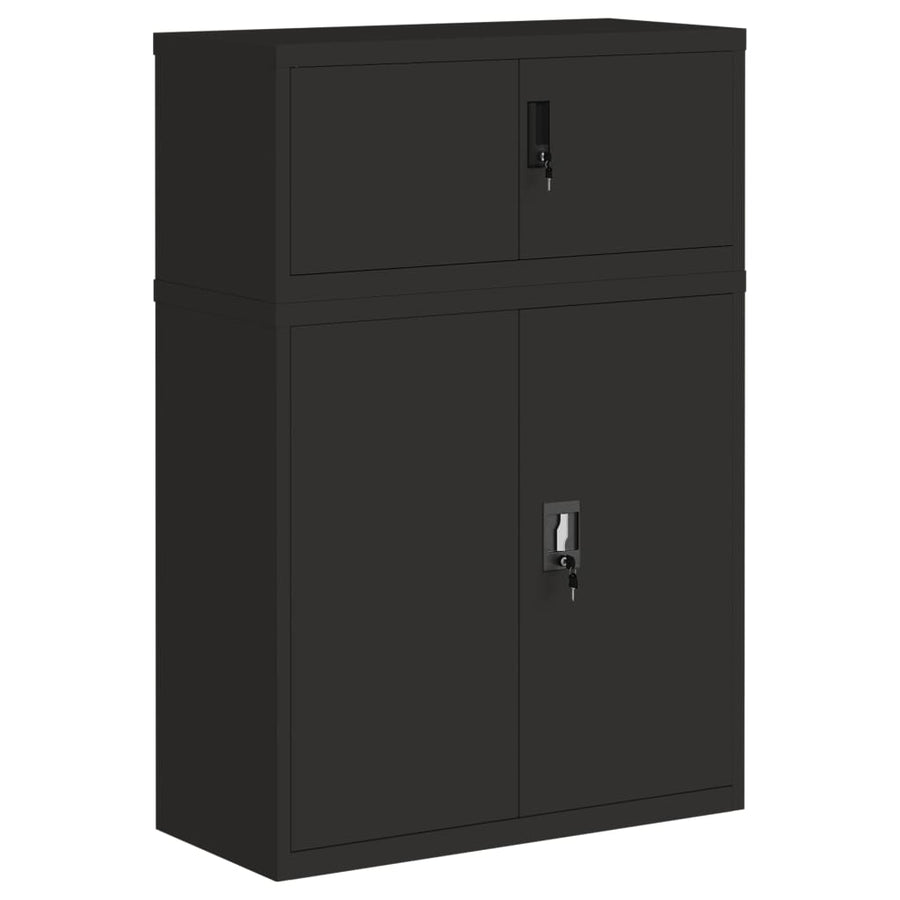 Archiefkast Staal 90 x 40 x 130 cm Zwart