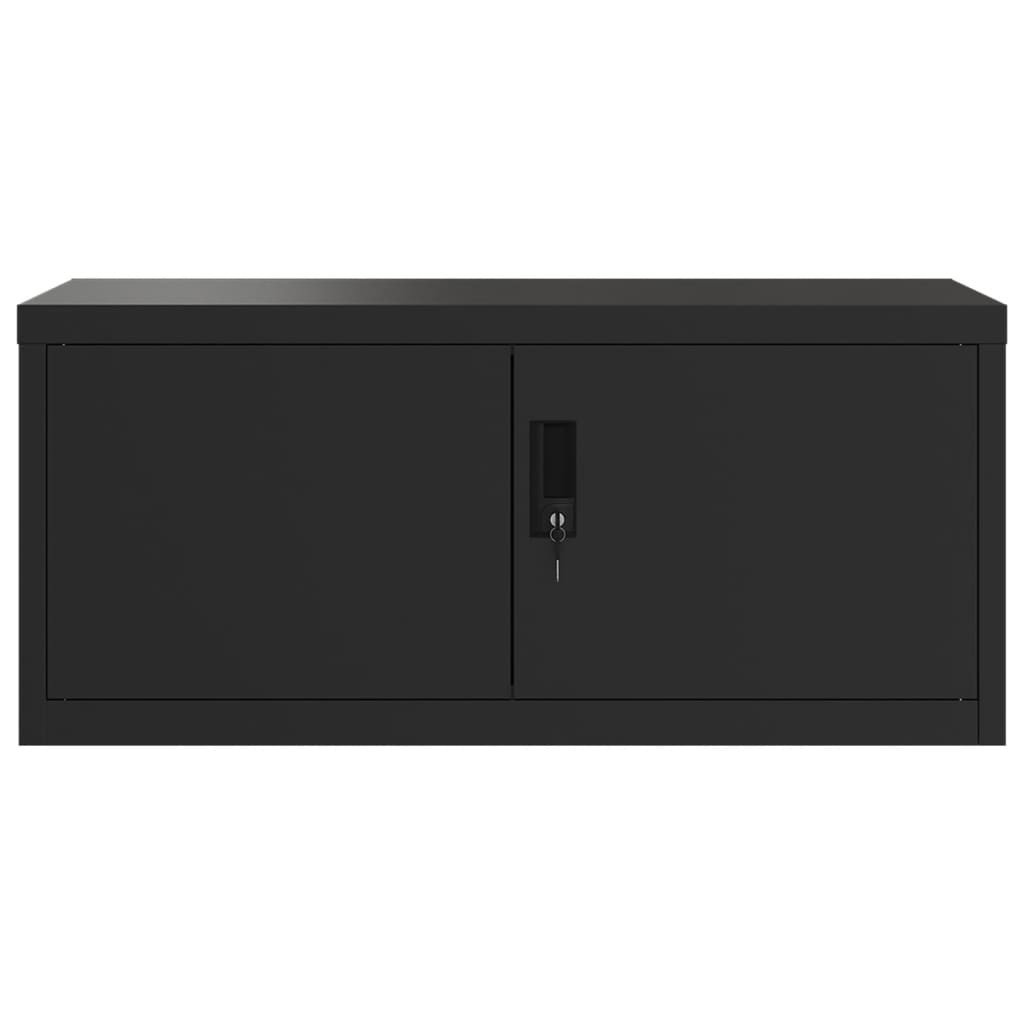 Archiefkast Staal 90 x 40 x 130 cm Zwart