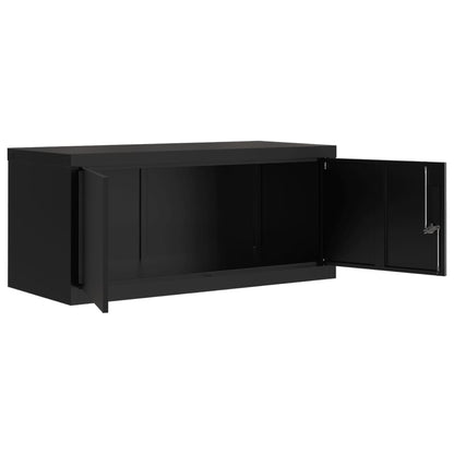 Archiefkast Staal 90 x 40 x 130 cm Zwart