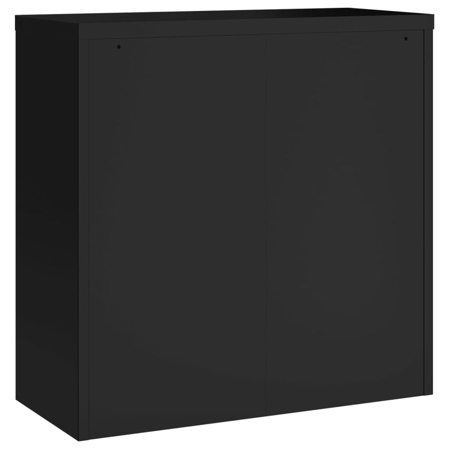 Archiefkast Staal 90 x 40 x 130 cm Zwart
