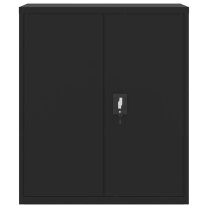Archiefkast 90x40x145 cm staal zwart