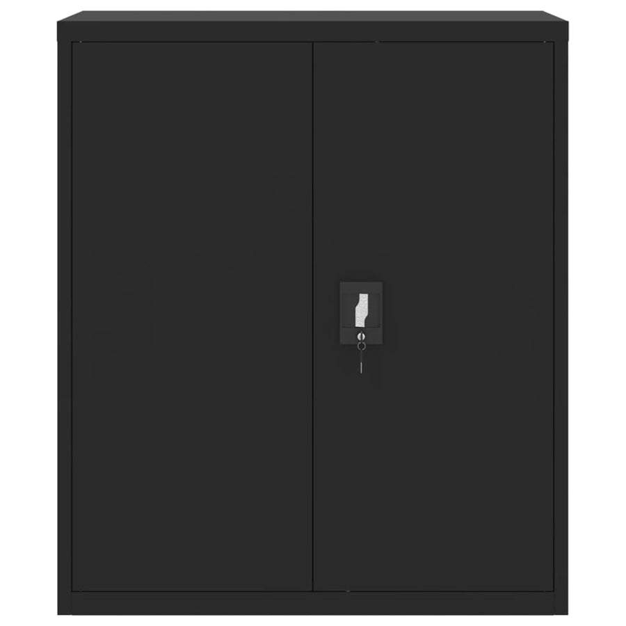 Archiefkast 90x40x145 cm staal zwart