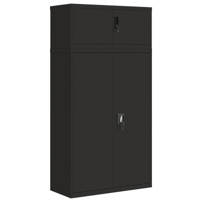 Archiefkast Staal 90 x 40 x 180 cm Zwart