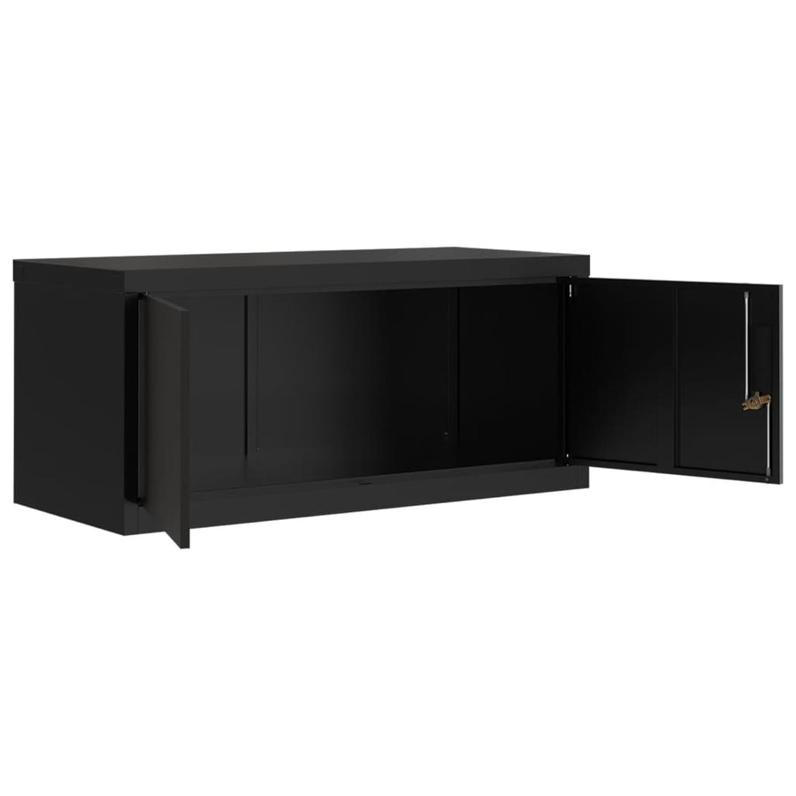 Archiefkast Staal 90 x 40 x 180 cm Zwart