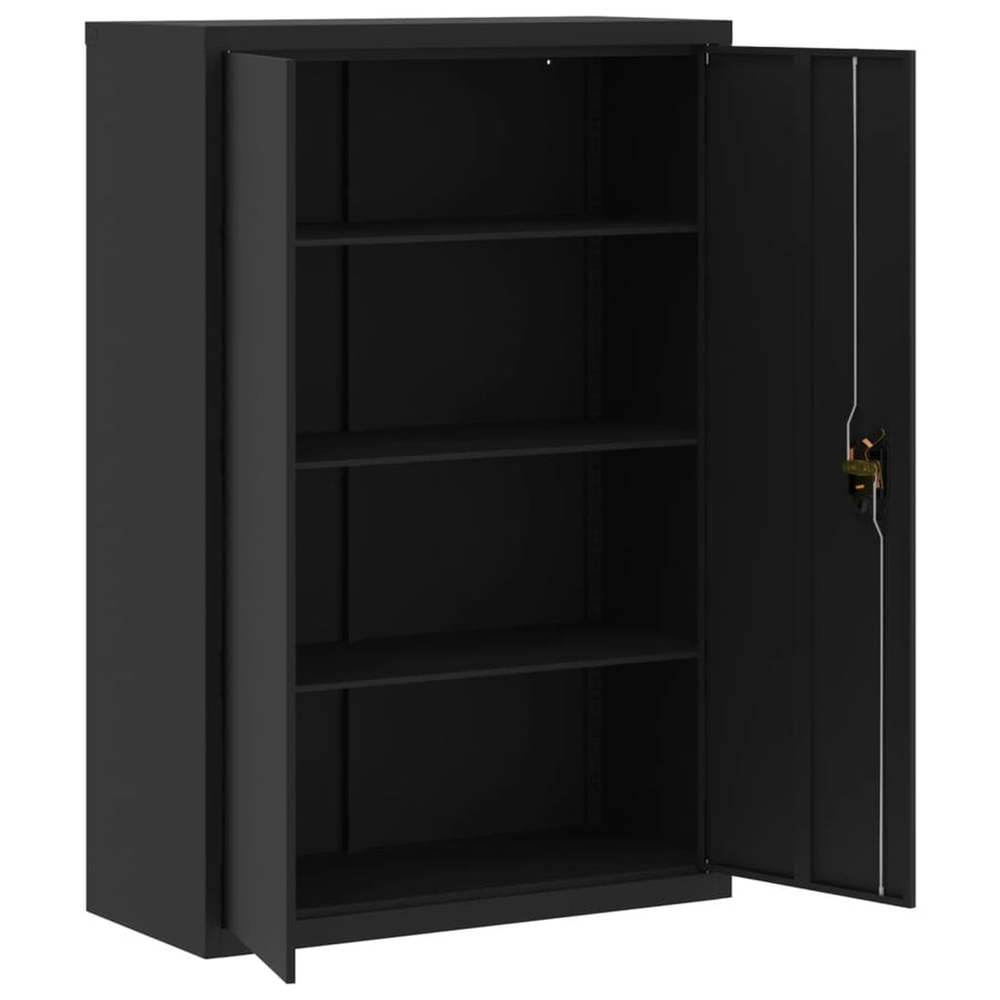 Archiefkast Staal 90 x 40 x 180 cm Zwart