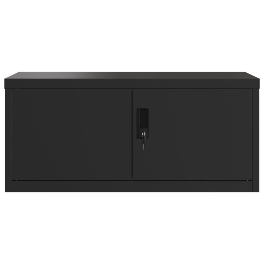 Archiefkast Staal 90 x 40 x 220 cm Zwart