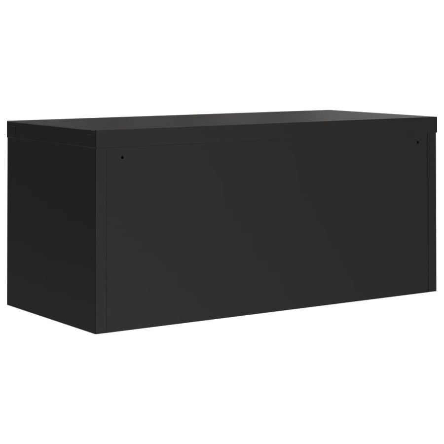 Archiefkast Staal 90 x 40 x 220 cm Zwart