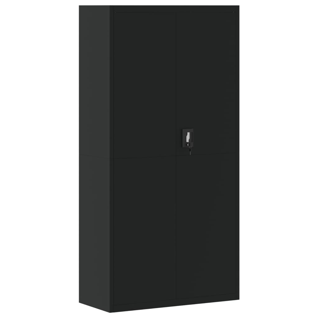 Archiefkast Staal 90 x 40 x 220 cm Zwart