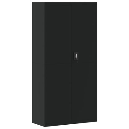 Archiefkast Staal 90 x 40 x 220 cm Zwart