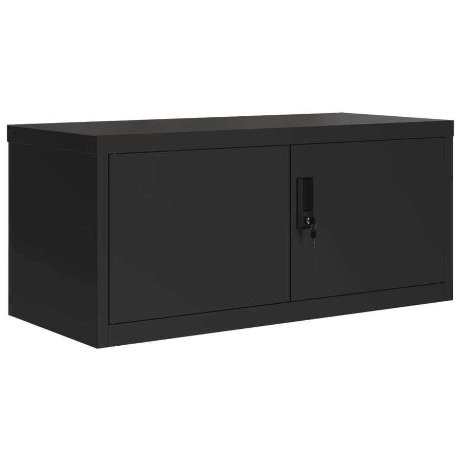 Archiefkast Staal 90 x 40 x 240 cm Zwart