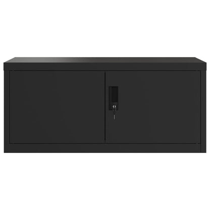 Archiefkast Staal 90 x 40 x 240 cm Zwart