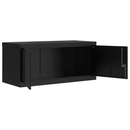 Archiefkast Staal 90 x 40 x 240 cm Zwart