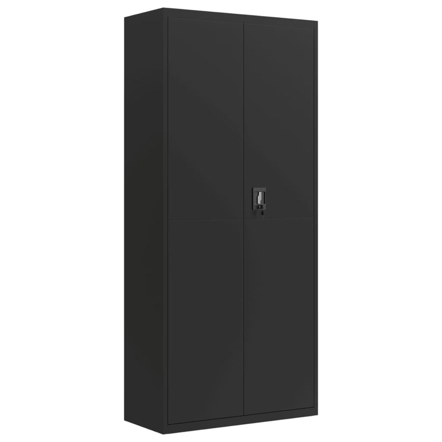 Archiefkast Staal 90 x 40 x 240 cm Zwart