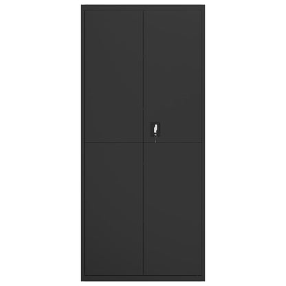 Archiefkast Staal 90 x 40 x 240 cm Zwart