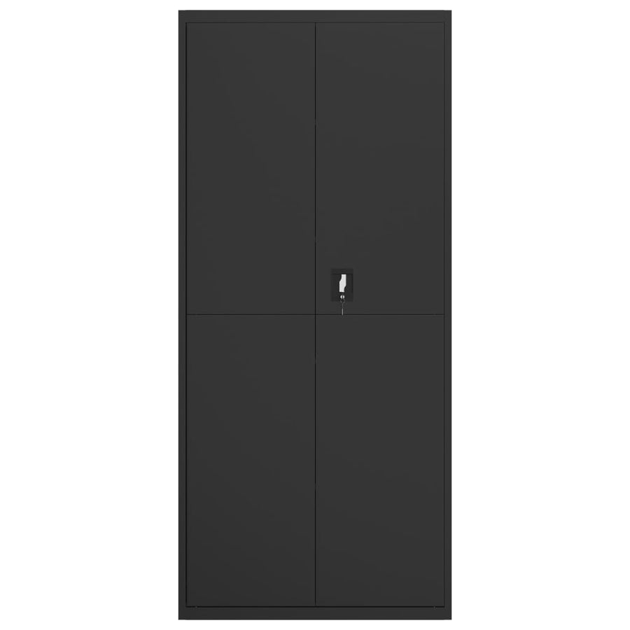Archiefkast Staal 90 x 40 x 240 cm Zwart