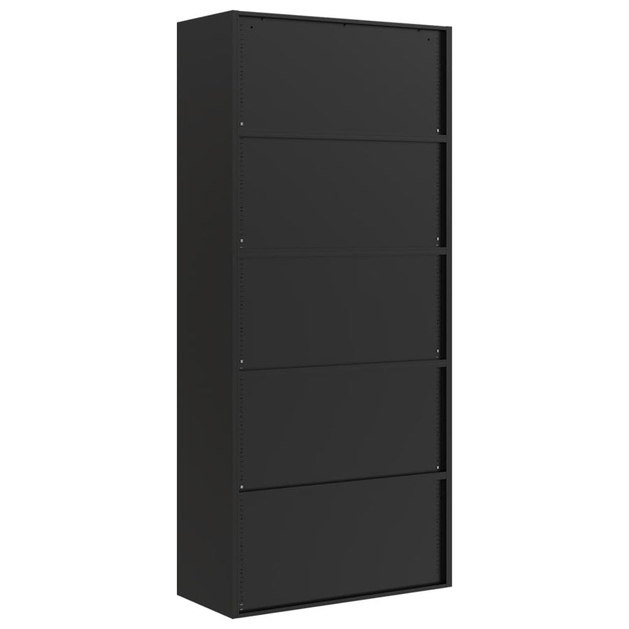 Archiefkast Staal 90 x 40 x 240 cm Zwart