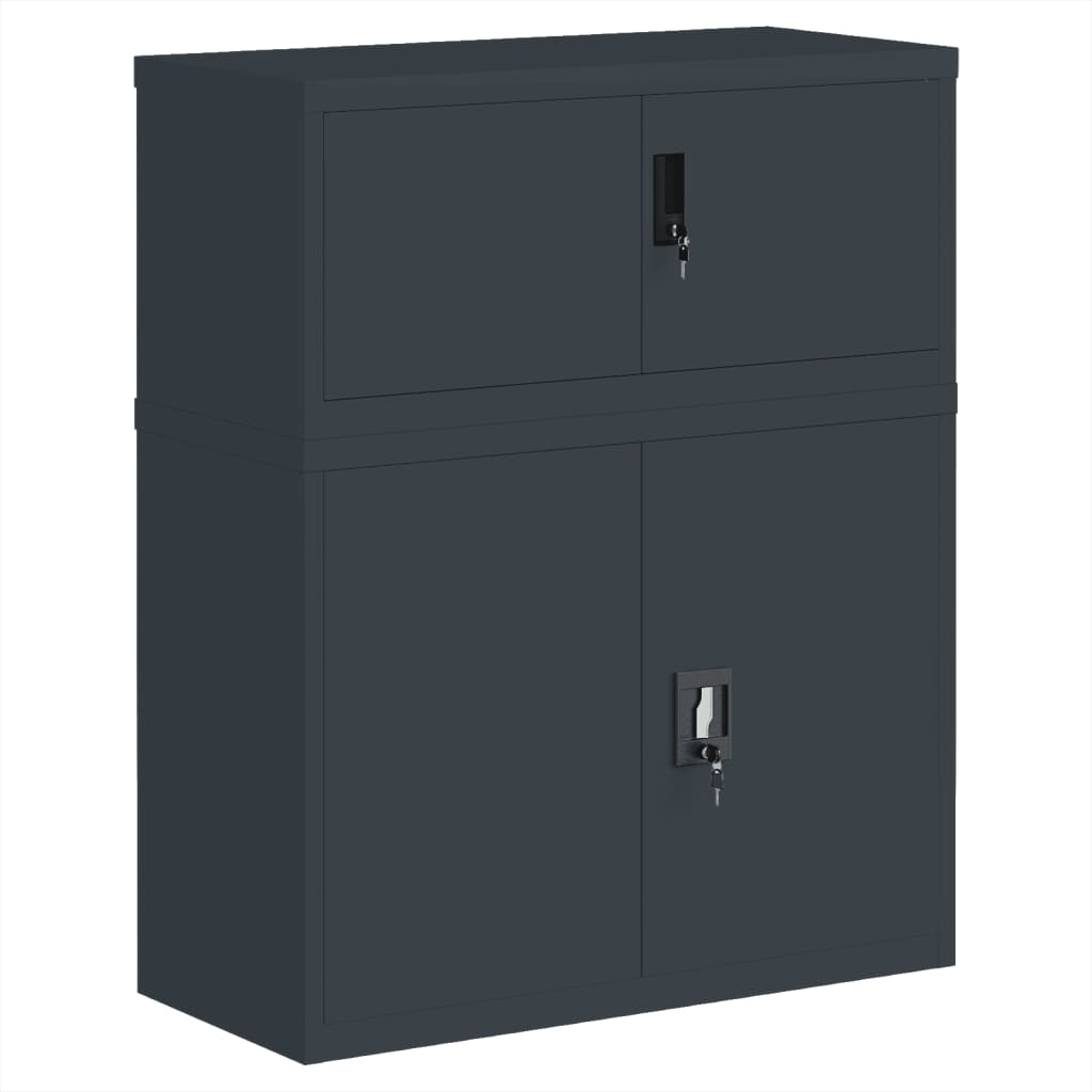 Archiefkast 90X40X110 Cm Staal Antracietkleurig