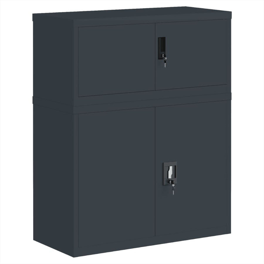 Archiefkast 90X40X110 Cm Staal Antracietkleurig