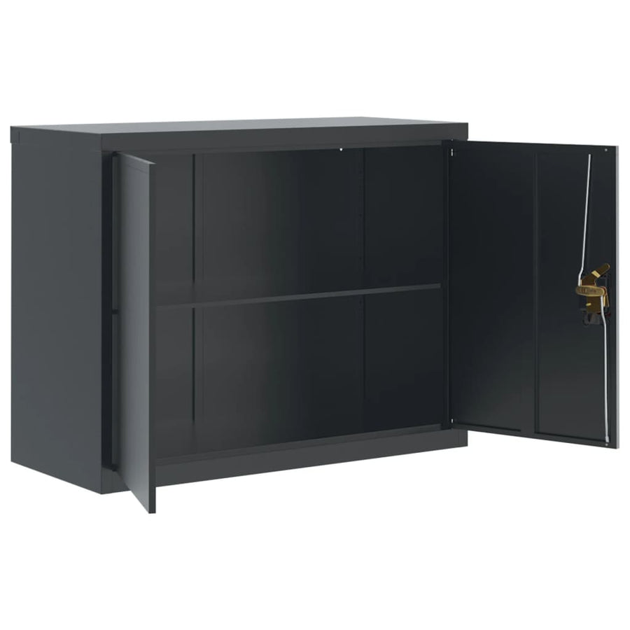 Archiefkast 90X40X110 Cm Staal Antracietkleurig