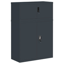 Archiefkast 90X40X130 Cm Staal Antracietkleurig