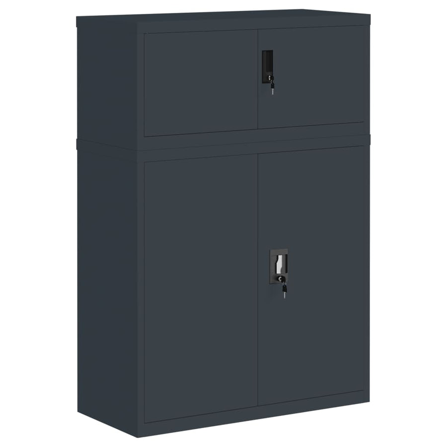 Archiefkast 90X40X130 Cm Staal Antracietkleurig