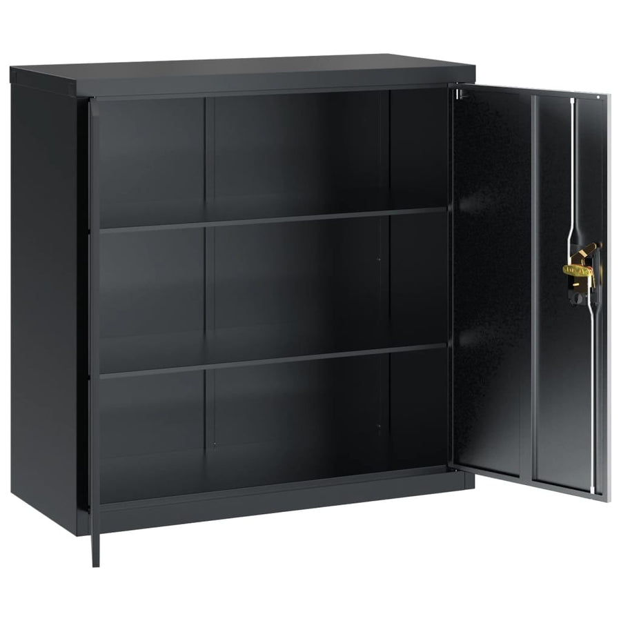 Archiefkast 90X40X130 Cm Staal Antracietkleurig