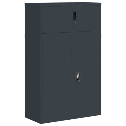 Archiefkast 90X40X145 Cm Staal Antracietkleurig
