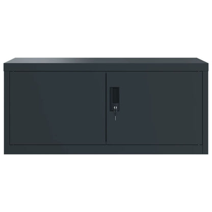 Archiefkast 90X40X145 Cm Staal Antracietkleurig