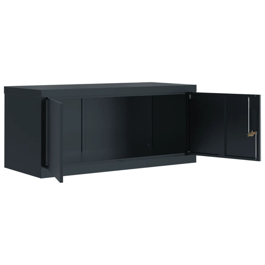 Archiefkast 90X40X145 Cm Staal Antracietkleurig