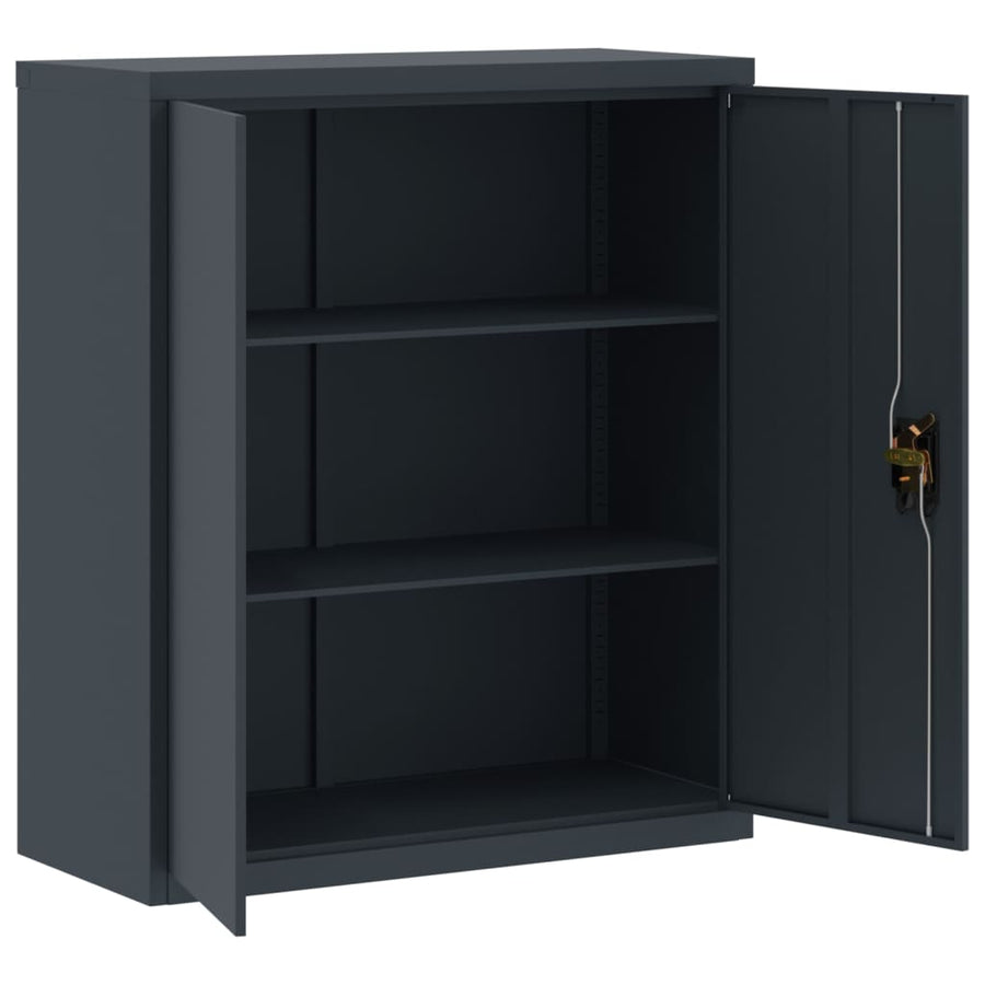 Archiefkast 90X40X145 Cm Staal Antracietkleurig