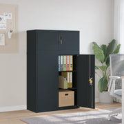 Archiefkast 90x40x145 cm staal antraciet