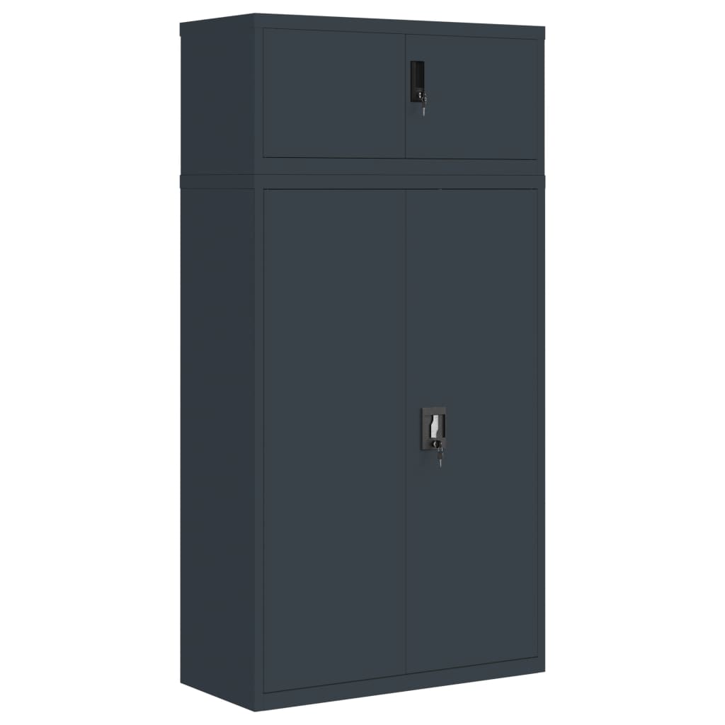 Archiefkast 90x40x180 cm staal antracietkleurig