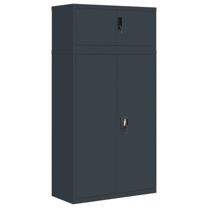 Archiefkast 90x40x180 cm staal antracietkleurig