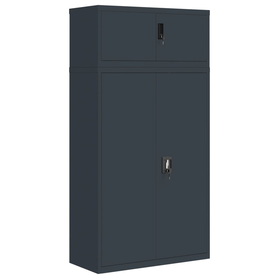 Archiefkast 90x40x180 cm staal antracietkleurig