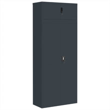 Archiefkast 90X40X220 Cm Staal Antracietkleurig