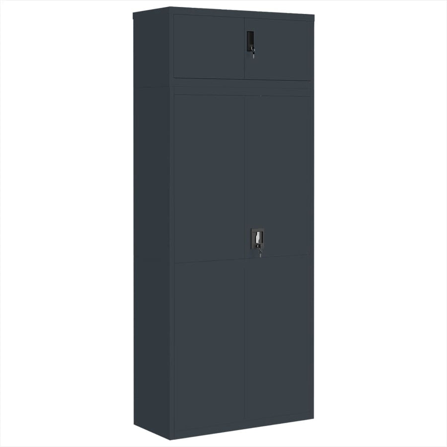 Archiefkast 90X40X220 Cm Staal Antracietkleurig