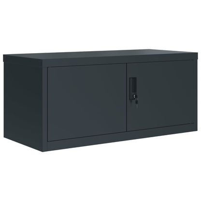 Archiefkast 90X40X220 Cm Staal Antracietkleurig