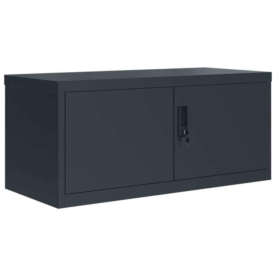 Archiefkast 90X40X220 Cm Staal Antracietkleurig